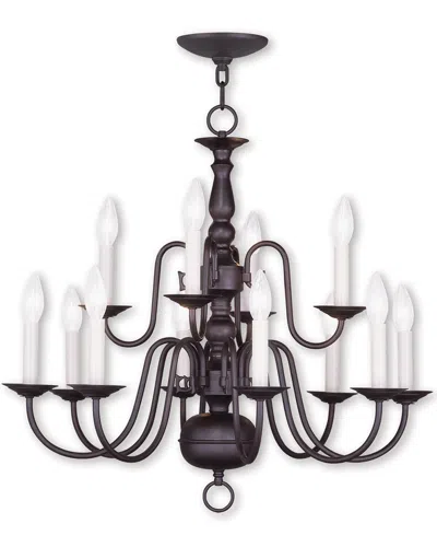 Livex Lighting Livex Williamsburgh 12-light Bronze Chandelier