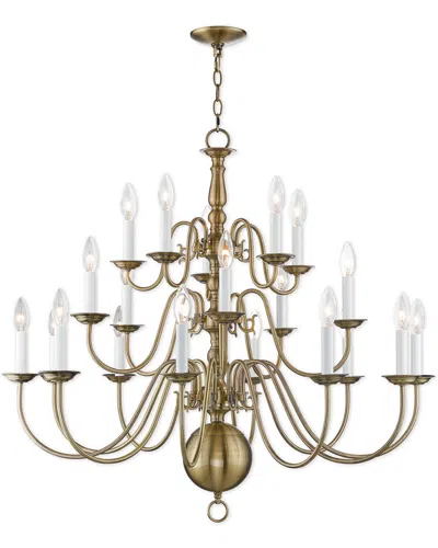 Livex Lighting Livex Williamsburgh 20-light Antique Brass Chandelier