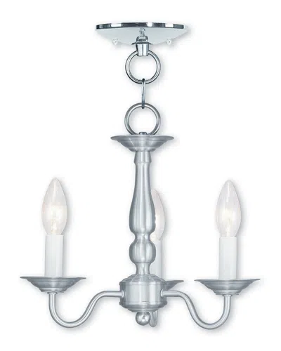 LIVEX LIGHTING LIVEX WILLIAMSBURGH 3-LIGHT BN CHAIN HANG/CEILING MOUNT