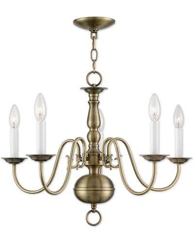 Livex Lighting Livex Williamsburgh 5 Light Ab Chandelier