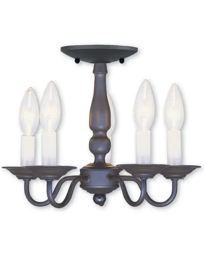 Livex Lighting Livex Williamsburgh 5-light Bronze Chain Hang/ceiling Mount
