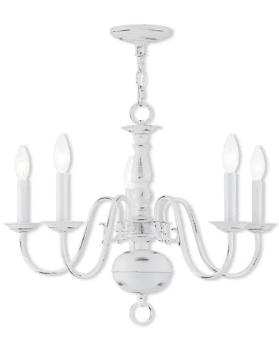Livex Lighting Livex Williamsburgh 5 Lt Antique White Chandelier