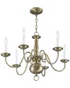 Livex Lighting Livex Williamsburgh 6-light Antique Brass Chandelier