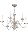Livex Lighting Livex Williamsburgh 6-light Brushed Nickel Chandelier