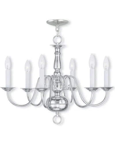 Livex Lighting Livex Williamsburgh 6-light Polished Nickel Chandelier