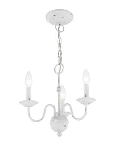 Livex Lighting Livex Windsor 3-light Antique White Mini Chandelier