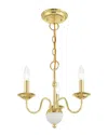 Livex Lighting Livex Windsor 3 Light Polished Brass Mini Chandelier