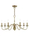 Livex Lighting Livex Windsor 7 Light Antique Brass Chandelier
