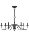 Livex Lighting Livex Windsor 7 Lt Black Chandelier