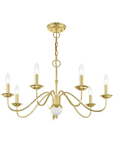 Livex Lighting Livex Windsor 7 Lt Polished Brass Chandelier