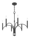 Livex Lighting Livex Wisteria 6 Lt Scandinavian Gray Chandelier