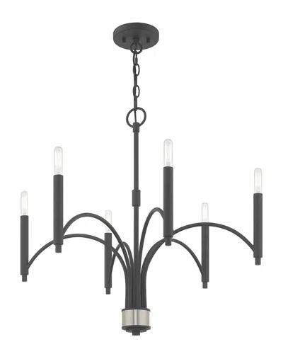 Livex Lighting Livex Wisteria 6 Lt Scandinavian Gray Chandelier
