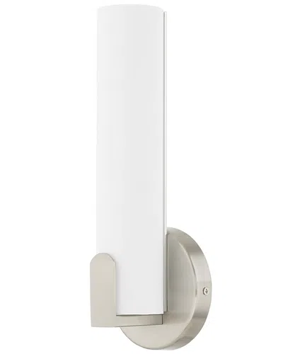 Livex Lighting Lund 10w Led Brushed Nickel Ada Wall Sconce In Silver