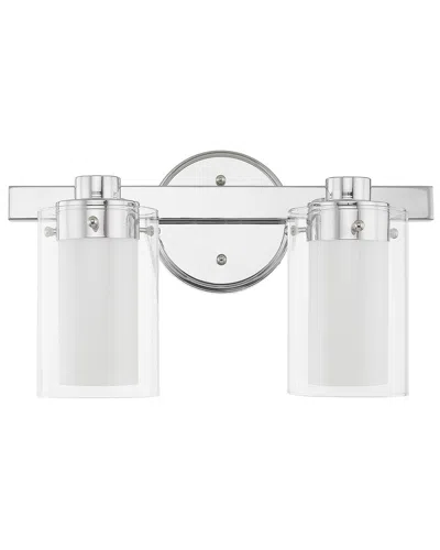 Livex Lighting Manhattan 2-light Polished Chrome Bath-light In Metallic