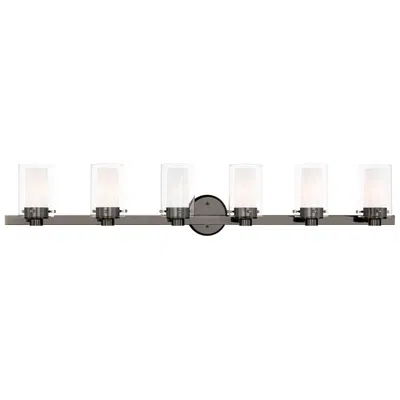 Livex Lighting Manhattan 6 Light Black Chrome Bath Vanity