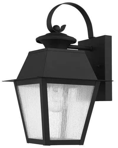 Livex Lighting Mansfield 1-light Black Outdoor Wall Lantern