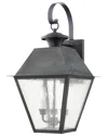 Livex Lighting Mansfield 3-light Charcoal Outdoor Wall Lantern