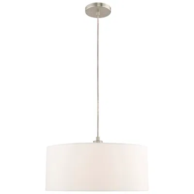 Livex Lighting Meridian 18" Wide Brushed Nickel Drum Pendant Light