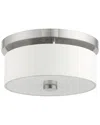 Livex Lighting Meridian 2-light Brushed Nickel Ceiling Mount