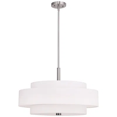 Livex Lighting Meridian 24" Wide Brushed Nickel Modern Pendant Light