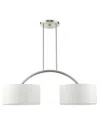 Livex Lighting Meridian Nickel 2 Light Chandelier In Nickel