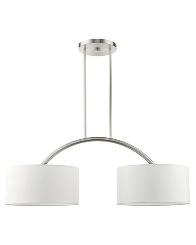 Livex Lighting Meridian Nickel 2 Light Chandelier