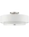 Livex Lighting Meridian Nickel 6 Light Semi-flush 1 In Nickel