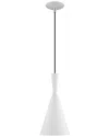 Livex Lighting Metal Shade 1 Lt White Mini Pendant