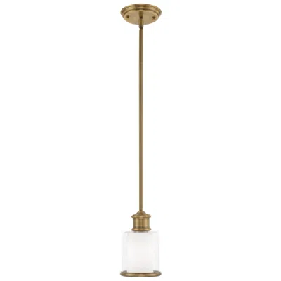 Livex Lighting Middlebush 1 Light Antique Brass Mini Pendant