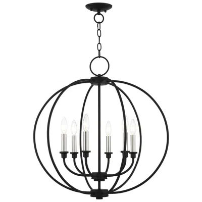 Livex Lighting Milania 6 Light Black Chandelier