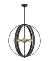 Livex Lighting Modesto Bronze 5 Light Chandelier In Bronze