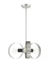 Livex Lighting Modesto Nickel 3 Light Chandelier In Nickel