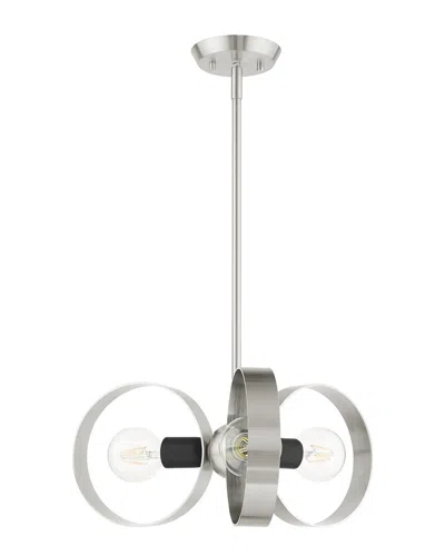 Livex Lighting Modesto Nickel 3 Light Chandelier
