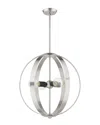 Livex Lighting Modesto Nickel 4 Light Chandelier In Nickel