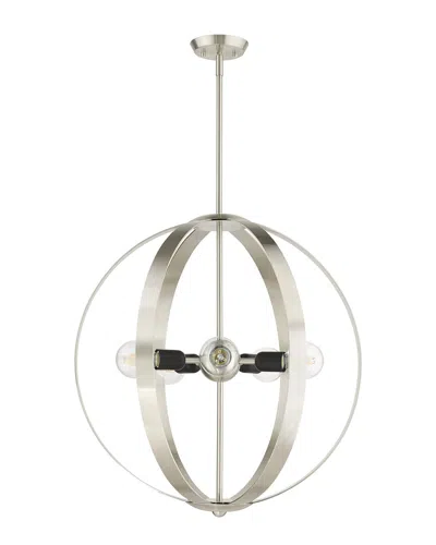 Livex Lighting Modesto Nickel 5 Light Chandelier