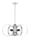 Livex Lighting Modesto Nickel 6 Light Chandelier In Nickel