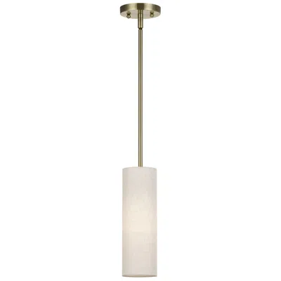 Livex Lighting Monroe 1 Light Antique Brass Mini Pendant