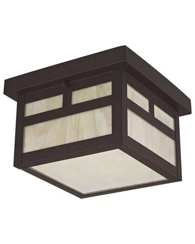 Livex Lighting Montclair Mission 1-light Bronze Outdoor Ceiling Mount In Black