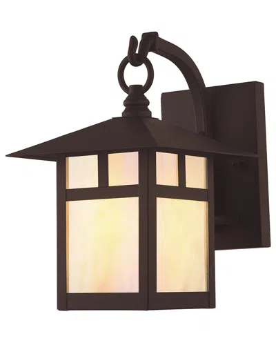 Livex Lighting Montclair Mission 1-light Bronze Outdoor Wall Lantern In Gold