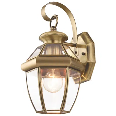 Livex Lighting Monterey 12 1/2" High Antique Brass Outdoor Wall Light