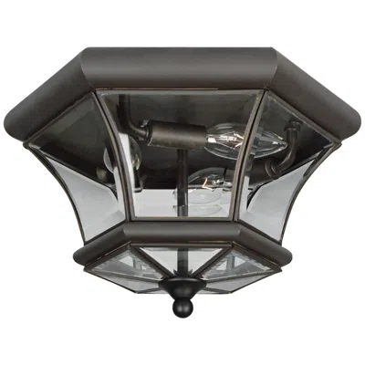 Livex Lighting Monterey 12 1/2" Wide Bronze Outdoor Ceiling Light