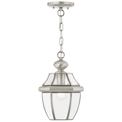 Livex Lighting Monterey 12.75-in Brushed Nickel Outdoor Pendant Light