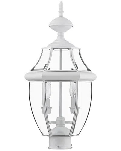 Livex Lighting Monterey 2-light White Outdoor Post Lantern