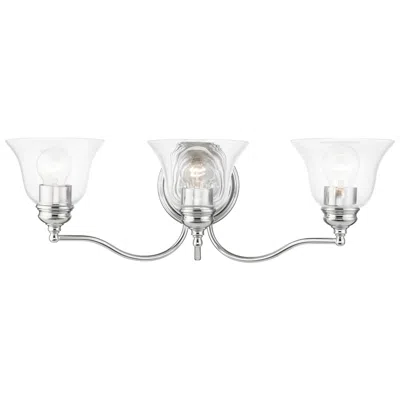 Livex Lighting Moreland 3 Light Polished Chrome Vanity Sconce