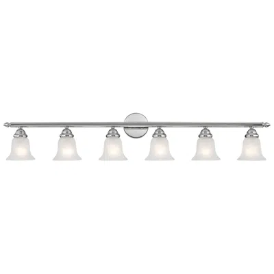 Livex Lighting Neptune 48" Wide Polished Chrome 6-light Vanity Bath Light