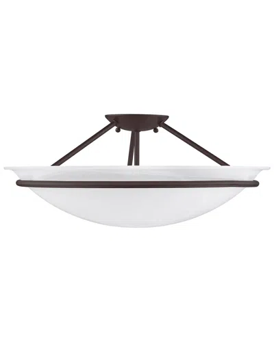 Livex Lighting Newburgh 3-light Bronze Ceiling Mount
