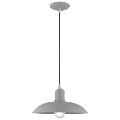 Livex Lighting Nordic 12 1/2" Wide Modern Gray Dome Mini Pendant