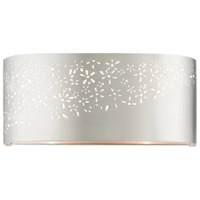 Livex Lighting Noria 2 Light Brushed Nickel Ada Vanity Sconce In Gray