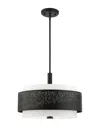 Livex Lighting Noria Black 4 Light Chandelier In Black