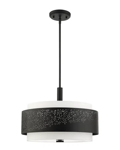 Livex Lighting Noria Black 4 Light Chandelier